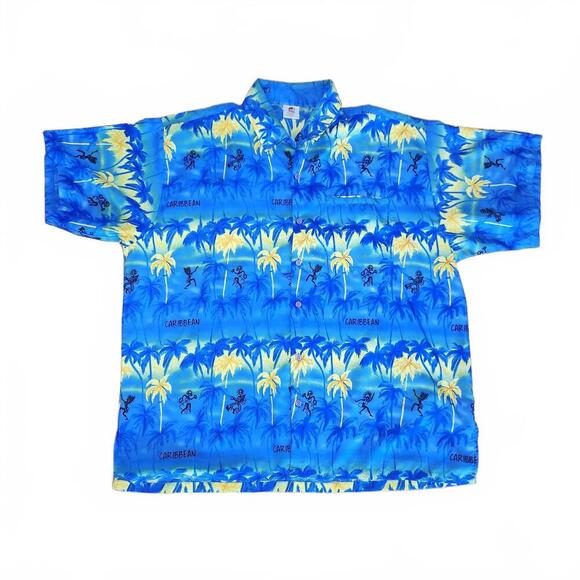 Rima BeachWorld Caribbean Print Button-Up Shirt - Size XL - Picture 1 of 8